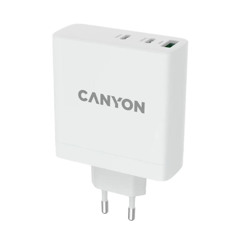 CANYON síťová rychlonabíječka GaN, H-140 (140W), vstup 100-240V, výstup USB-C1/C2 5-20V, USB-A 1/A2 4.5-20V