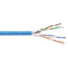 PremiumCord kabel U-FTP Cat6a 4x2, drát, AWG23, čistá měď , 305m, plášť LSOH, modrá