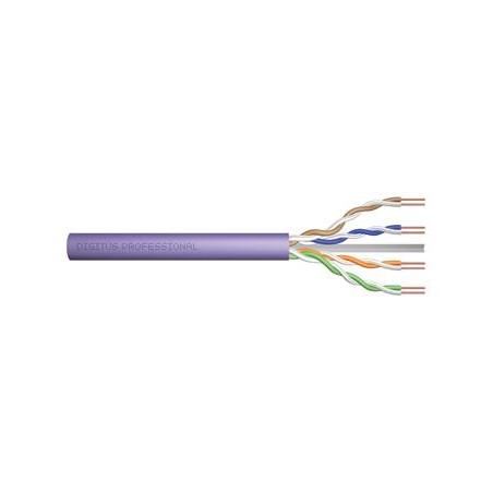 PremiumCord kabel UTP Cat6 4x2, drát, AWG23, čistá měď , 305m, plášť PVC, šedá