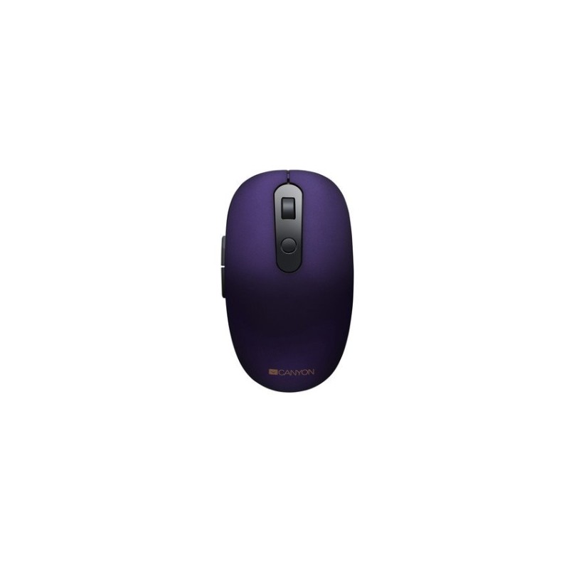 CANYON myš silent optická 2v1 bezdrátová CMSW09, nastavitelné rozlišení 800/1000/1200/1500dpi, 2v1 (BT/2.4GHz), fialová