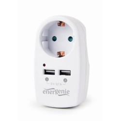 Gembird nabíjačka do steny prechodná, 2 x USB, 2.1A, biela