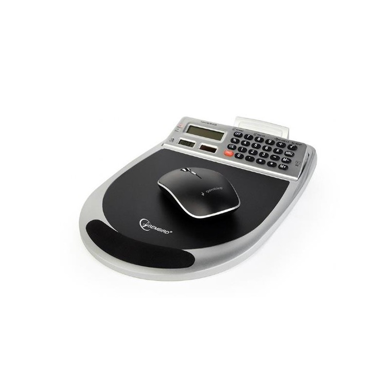 Gembird combo podložka pod myš s integrovaným 3-port USB hubom, kalkulačkou, čítačkou pamäťových kariet a teplomerom