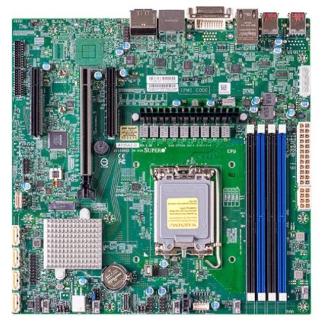 SUPERMICRO MB LGA1700 (core 12g), Q670E,4xDDR5,8xSATA3,M.2, PCIe5.0 x16, 2x PCIe4.0 x4, HDMI,2xDP,DVI,Audio,2x 2.5G… MBDX13SAZQO