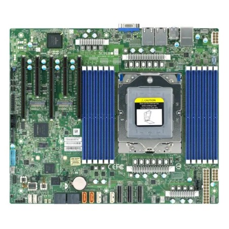 SUPERMICRO MB 1xSP5 (Epyc 9004), 12x DDR5, 8x SATA+6x NVMe/16xSATA+4xNVMe, 2x M.2, PCIe 5.0 (3 x16, 2 x8), 2x1Gb,IP… MBDH13SSLNO