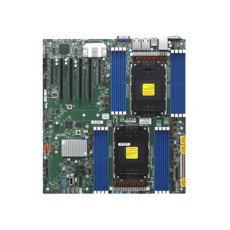 SUPERMICRO MB 2xLGA4677, C741, 16x DDR5 ECC, 6x NVMe, 8+2xSATA3, 2x M.2, 6x PCIe5.0, 2x 10Gb LAN,IPMI MBDX13DEITO
