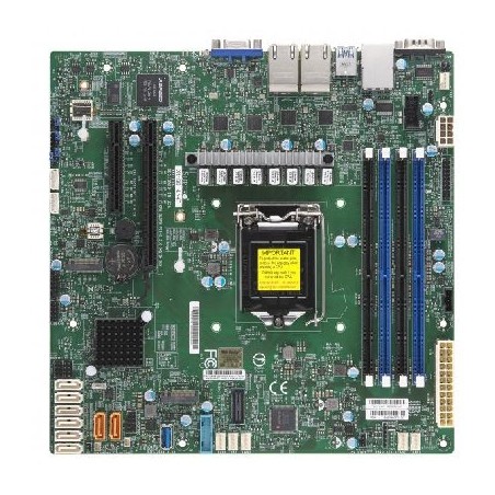 SUPERMICRO MB 1xLGA1151 (Xeon E3-21xx,i3), C246, 4xDDR4, 8xSATA3, 2x M.2, 2xPCIe3.0 x8, VGA, 4x LAN, IPMI MBDX11SCHLN4FB