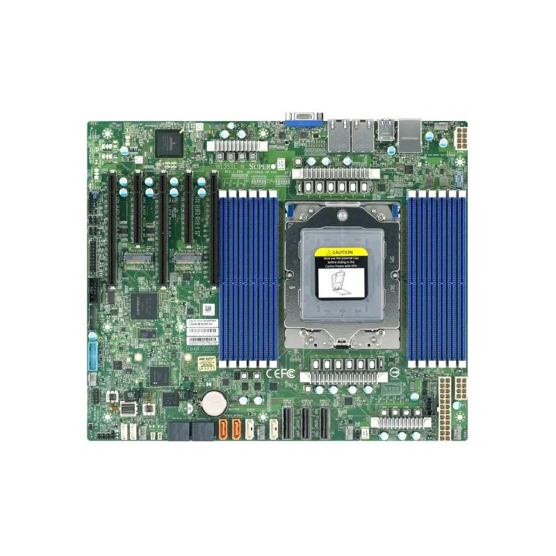 SUPERMICRO MB 1xSP5 (Epyc 9004), 12x DDR5, 8x SATA+6x NVMe/16xSATA+4xNVMe, 2x M.2, PCIe 5.0 (3 x16, 2 x8), 2x1Gb,IP… MBDH13SSLNB
