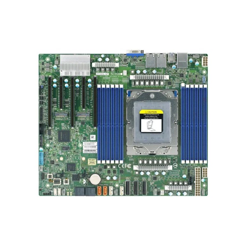 SUPERMICRO MB 1xSP5 (Epyc 9004), 12x DDR5, 8x SATA+6x NVMe/16xSATA+4xNVMe, 2x M.2, PCIe 5.0 (3 x16, 2 x8), 2x10Gb,IPMI