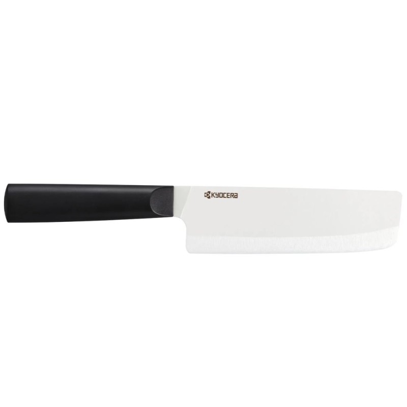 Kyocera keramický nůž, Chowa Series, Nakiri nůž, 15 cm, bílá čepel, černá rukojeť, TK-150N WH-BK