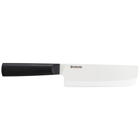 Kyocera keramický nůž, Chowa Series, Nakiri nůž, 15 cm, bílá čepel, černá rukojeť, TK-150N WH-BK