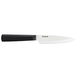 Kyocera keramický nůž, Chowa Series, Univerzální nůž, 11 cm, bílá čepel, černá rukojeť, TK-110 WH-BK