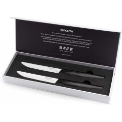 Kyocera keramický nůž, Steak Knives, Sada steakových nožů, 2 kusy, černá rukojeť, bílá čepel, SK-2PC WHBK EU