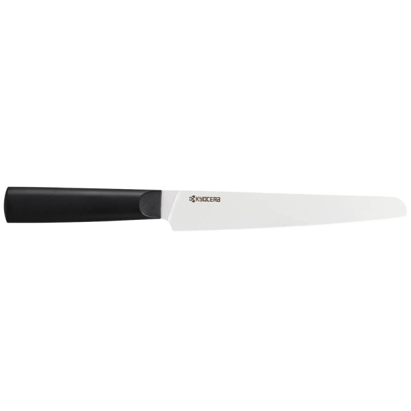 Kyocera keramický nůž, Chowa Series, Nůž na chléb, 18 cm, bílá čepel, vroubkované ostří, černá rukojeť, TK-181 WH-BK