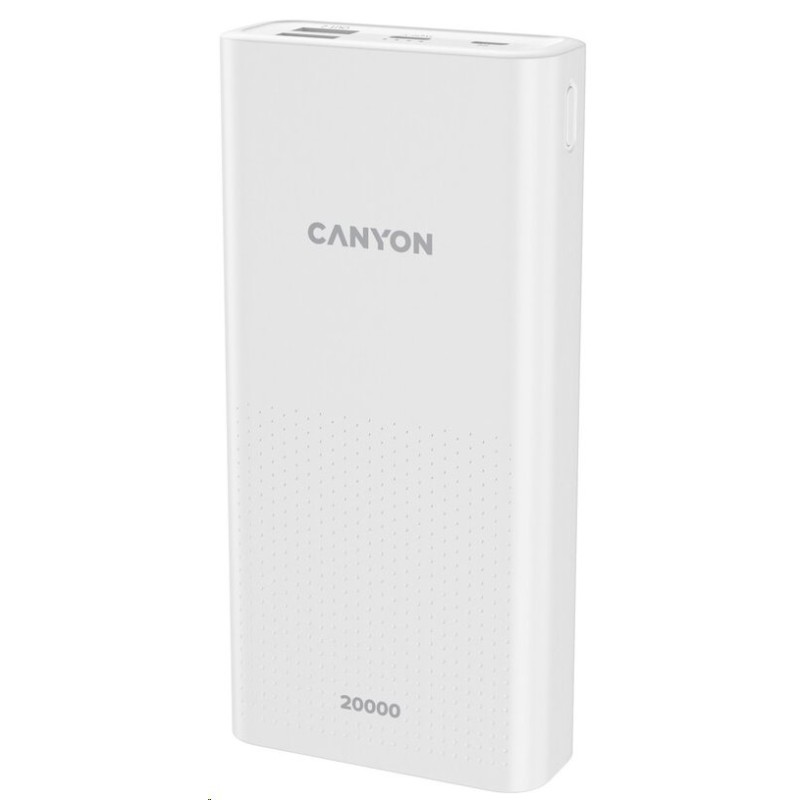 CANYON Power Bank PB-2001, 20000mAh, bílá