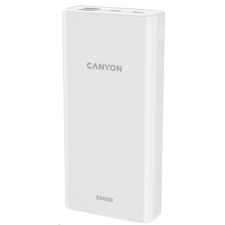 CANYON Power Bank PB-2001, 20000mAh, bílá
