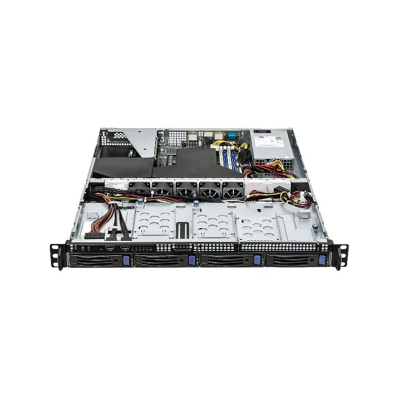 ASRock Rack 1U server 1x AM4, X570, 4xDDR4 ECC, 4x SATA 3,5"HS, 2x M.2, PCIe4 x16, 2x 1Gb LAN, 450W, IPMI