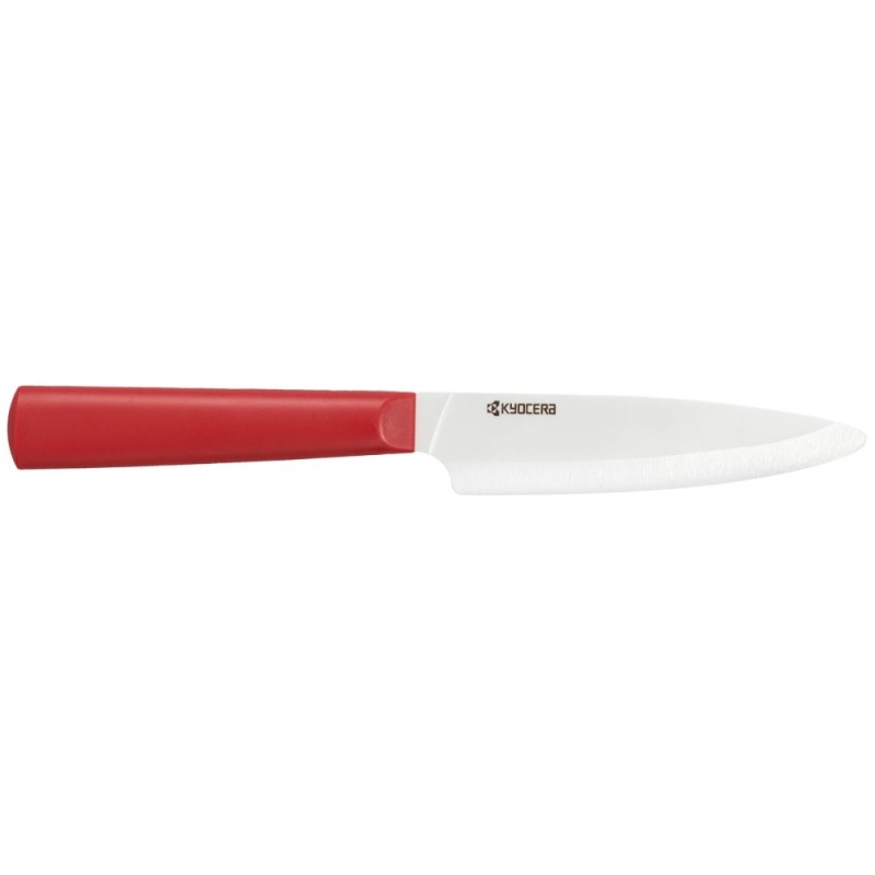 Kyocera keramický nůž, Chowa Series, Univerzální nůž, 11 cm, bílá čepel, červená rukojeť, TK-110 WH-RD