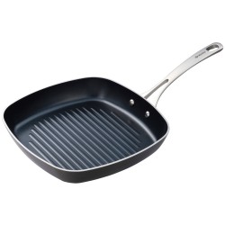 Kyocera keramická grilovací pánev, průměr 26 cm, rukojeť z nerezové oceli, CGP-10