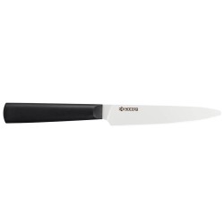 Kyocera keramický nůž, Chowa Series, Nůž na rajčata, 12,5 cm, bílá čepel, vroubkované ostří, černá rukojeť, TK-125 WH-BK