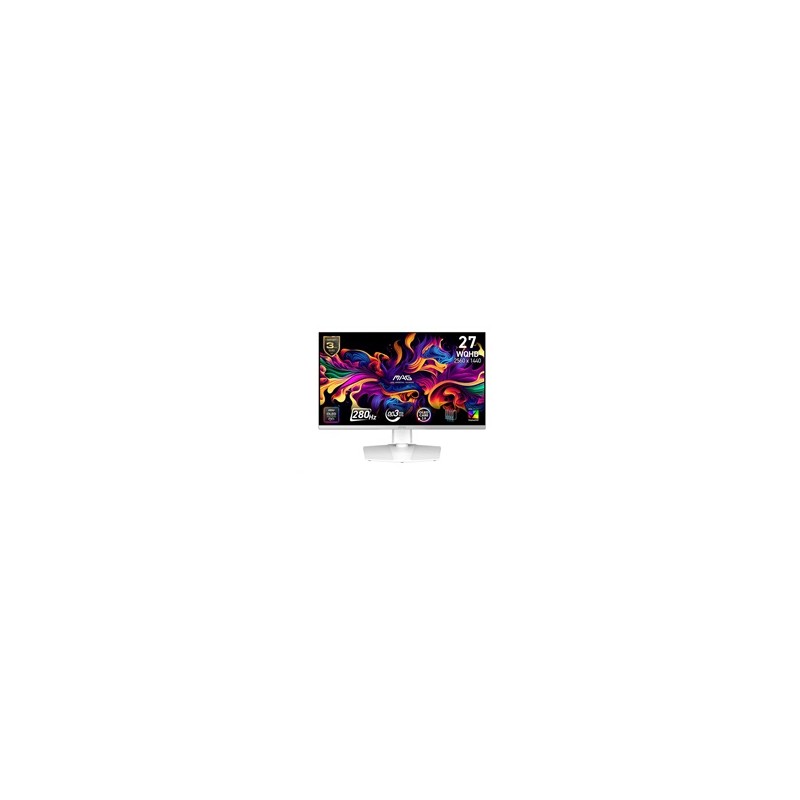 MSI LCD MAG 272QPW QD-OLED X28,26.5" 2560x1440 QD-OLED,280Hz,178/178,250nits,VESA,HDMI,DP,USB-C,Audio,White