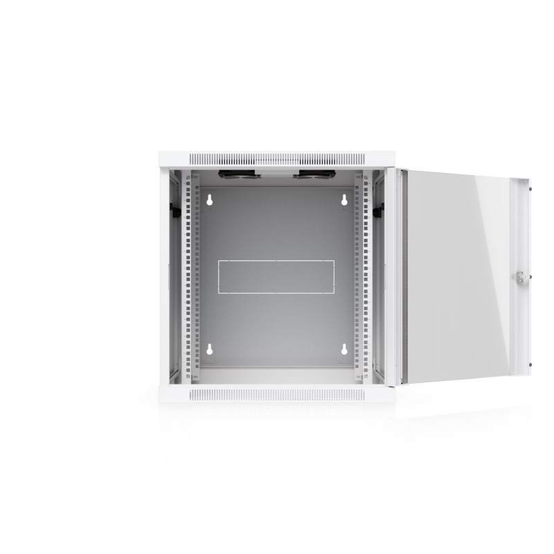 Ubiquiti UniFi 12U nástěnný rackový rozvaděč, výklopný, skleněné dveře