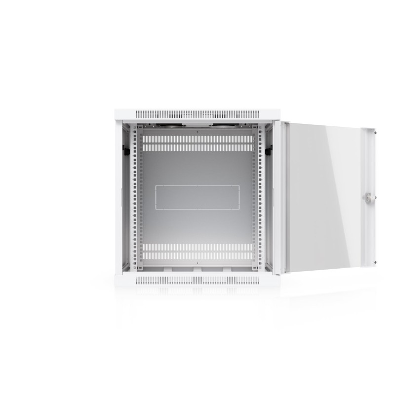 Ubiquiti UniFi 12U nástěnný rackový rozvaděč, hloubka 600 mm, skleněné dveře