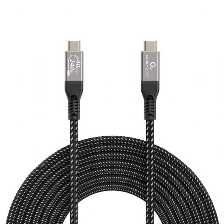 Gembird kábel USB-C (M) na USB-C (M), prémiový, USB 4, 3.2 Gen, 240W, 40 GBps, 1.5 m, čierny