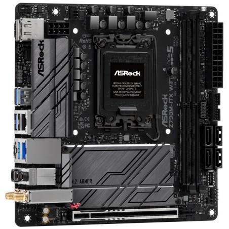 MB Asrock Z790M-ITX WIFI/LGA1700/2xDDR5/M.2/W6E+BT5.3/HDMI/DP/eDP/mITX