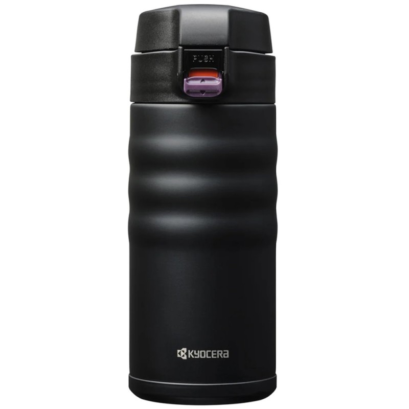 Kyocera cestovní termohrnek 350 ml, víčko flip-top, černý, MB-12F BK