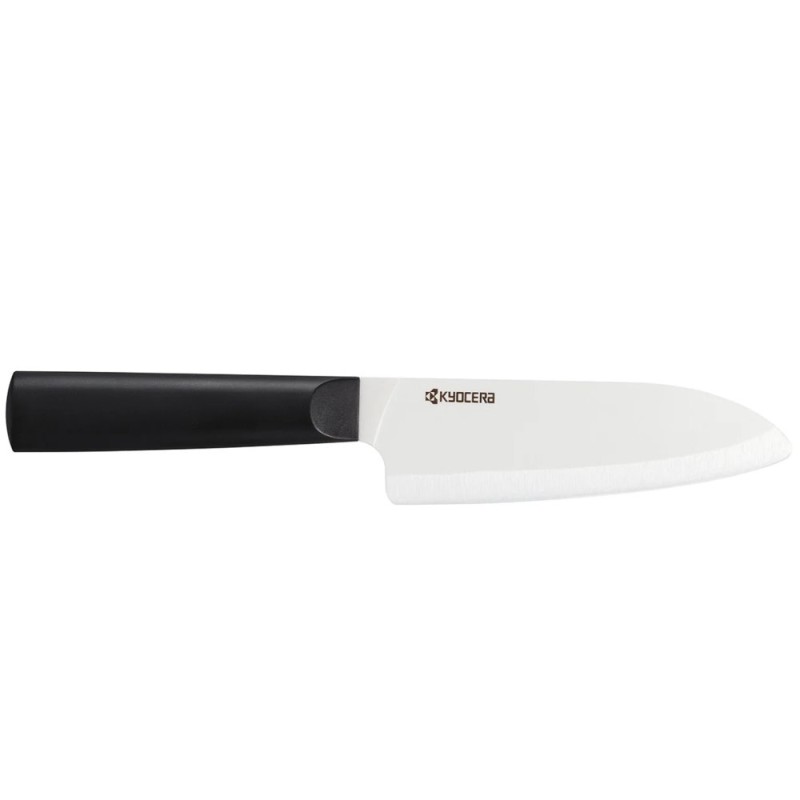 Kyocera keramický nůž, Chowa Series, Nůž santoku, 14 cm, bílá čepel, černá rukojeť, TK-140 WH-BK