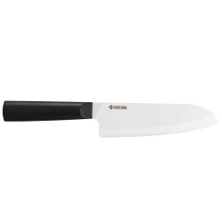 Kyocera keramický nůž, Chowa Series, Kuchařský nůž santoku, 16 cm, bílá čepel, černá rukojeť, TK-160 WH-BK