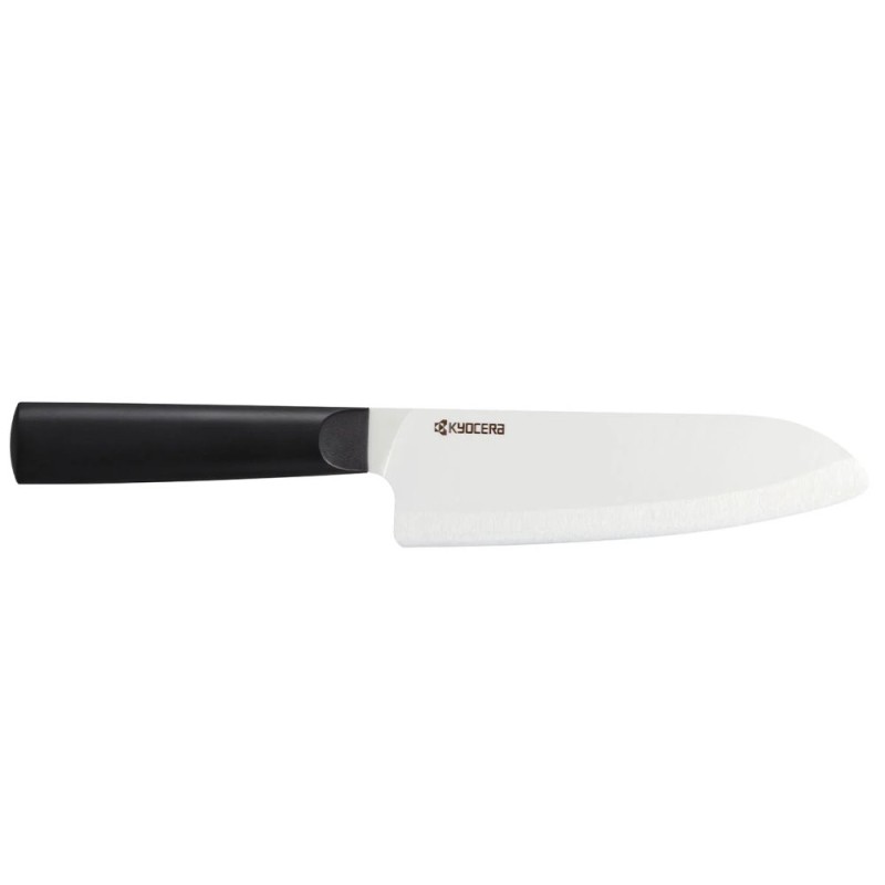 Kyocera keramický nůž, Chowa Series, Kuchařský nůž santoku, 16 cm, bílá čepel, černá rukojeť, TK-160 WH-BK