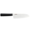 Kyocera keramický nůž, Chowa Series, Kuchařský nůž santoku, 16 cm, bílá čepel, černá rukojeť, TK-160 WH-BK