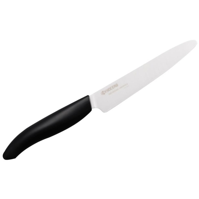Kyocera keramický nůž, Gen Series, Nůž na rajčata, 12,5 cm (vroubkované ostří), FK-125N WH-BK