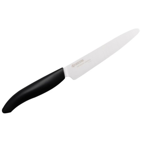 Kyocera keramický nůž, Gen Series, Nůž na rajčata, 12,5 cm (vroubkované ostří), FK-125N WH-BK