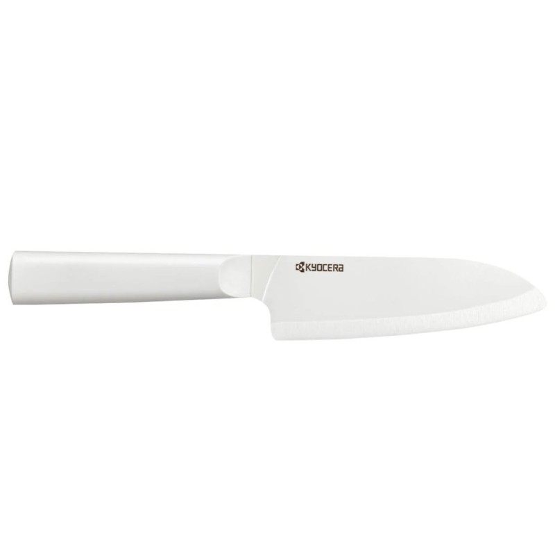 Kyocera keramický nůž, Chowa Series, Nůž santoku, 14 cm, bílá čepel, bílá rukojeť, TK-140 WH-WH