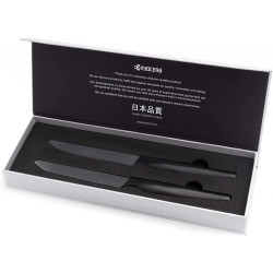 Kyocera keramický nůž, Steak Knives, Sada steakových nožů, 2 kusy, černá rukojeť, černá čepel, SK-2PC BKBK EU