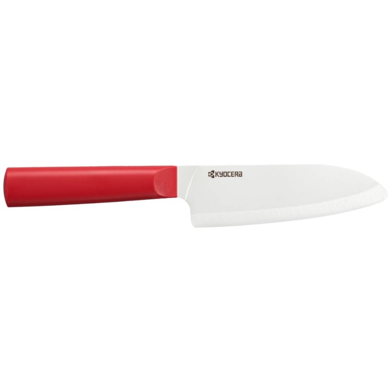 Kyocera keramický nůž, Chowa Series, Nůž santoku, 14 cm, bílá čepel, červená rukojeť, TK-140 WH-RD