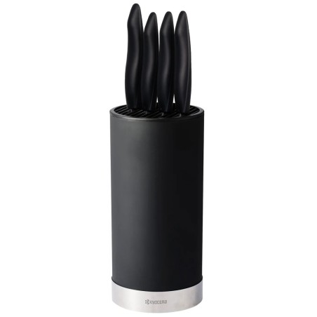 Kyocera Dárkový set, KB-RD BK 4KN ZK EU (kulatý blok na nože, černý + 4 nože SHIN BLACK), KB-RD BK 4KN ZK EU (kulatý blo