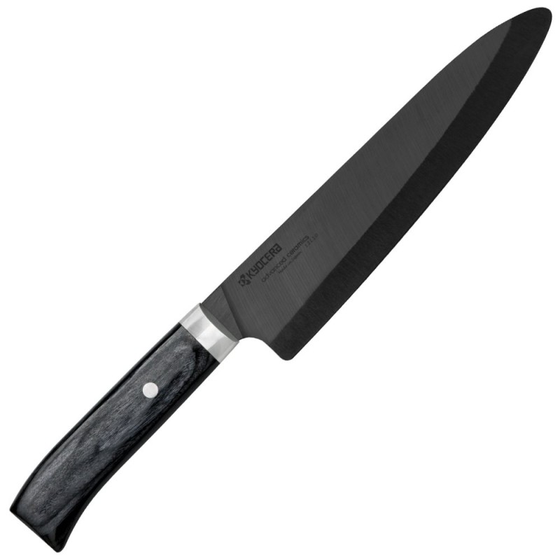 Kyocera keramický nůž, Janan Series, Dřevěná rukojeť, profesionální kuchařský nůž, 18 cm, JPN-180NBK
