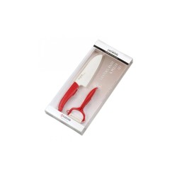 Kyocera Dárkový set, Sada na krájení a loupání – červená – blistr, FK140WH CP10RDS (FK-140WH-RD + CP-10-NRD)