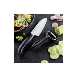 Kyocera Dárkový set, Sada na krájení a loupání – černá – blistr, FK140WH CP10BKS (FK-140WH-BK + CP-10-NBK)