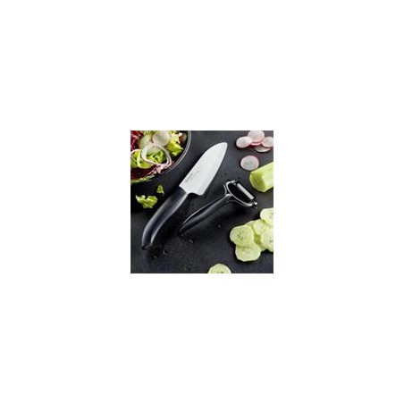 Kyocera Dárkový set, Sada na krájení a loupání – černá – blistr, FK140WH CP10BKS (FK-140WH-BK + CP-10-NBK)