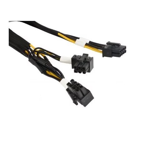 SUPERMICRO 16pin (12VHPWR 2x6+4S) to McHi 2x4Y,PH3.0,30cm,6.25A/p,16 ,RoHS (pro H100) GPU Power Cable