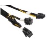 SUPERMICRO 16pin (12VHPWR 2x6+4S) to McHi 2x4Y,PH3.0,30cm,6.25A/p,16 ,RoHS (pro H100) GPU Power Cable