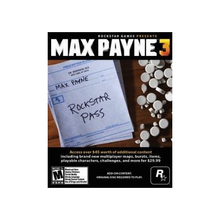 Max Payne 3 Rockstar Pass – herní rozšíření pro PC (elektronická licence)
