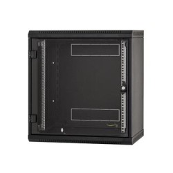 Triton 19" rozvaděč jednodílný 12U/500mm, celoskleněné dveře, černý