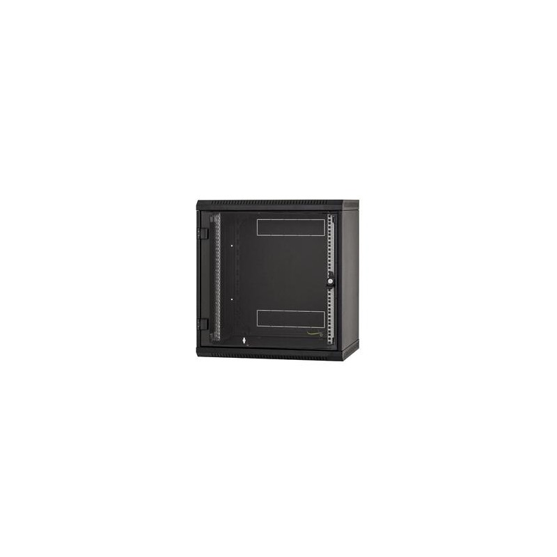 Triton 19" rozvaděč jednodílný 12U/500mm, celoskleněné dveře, černý