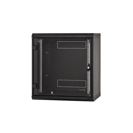 Triton 19" rozvaděč jednodílný 12U/500mm, celoskleněné dveře, černý