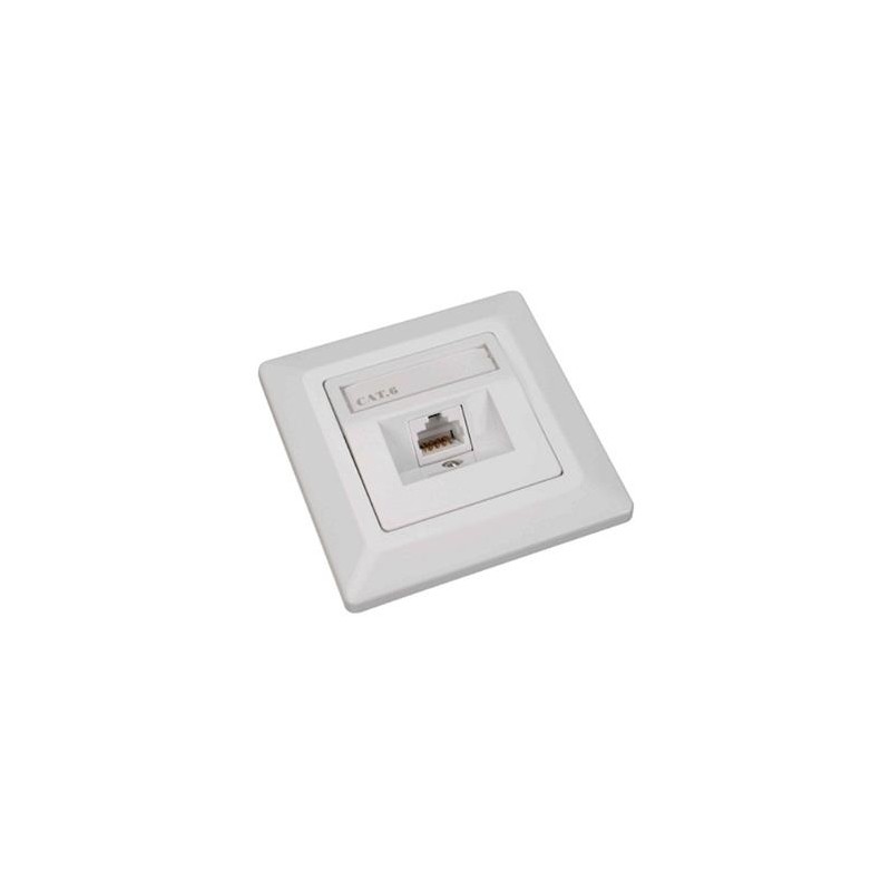 Solarix - zásuvka 1x RJ45, STP, Cat 6, pod omítku, bílá